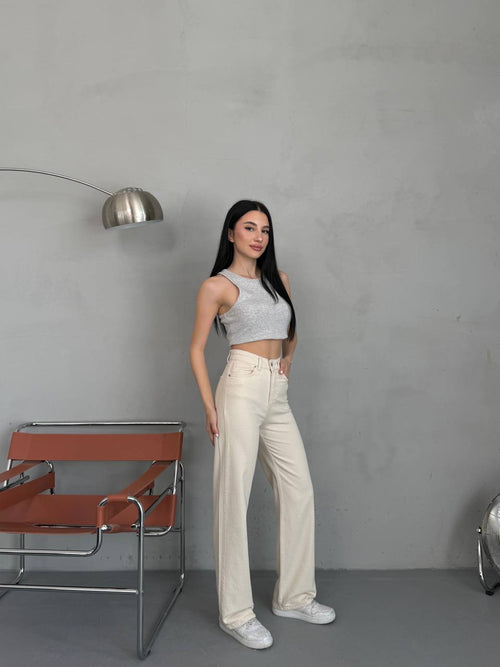 Béžové džíny Crystal