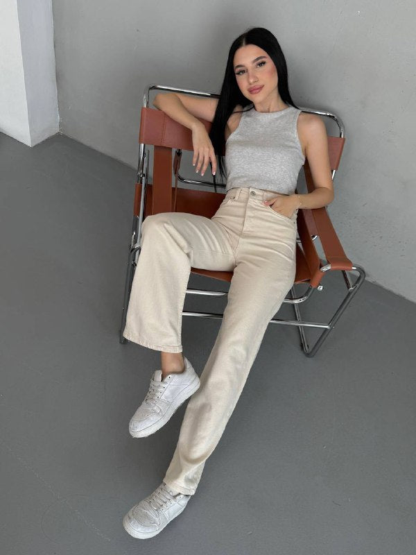 Béžové džíny Crystal