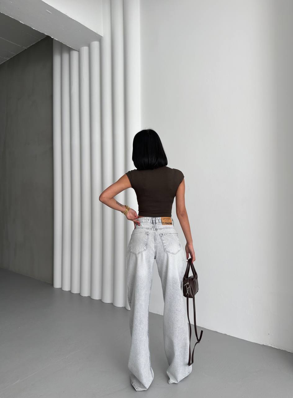 Šedo bílé džíny Elena